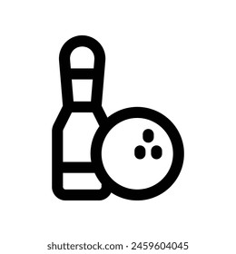 bowling icon. vector line icon for your website, mobile, presentation, and logo design.