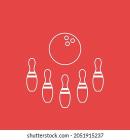 Vector de icono de bolas. Diseño del logotipo del boliche.