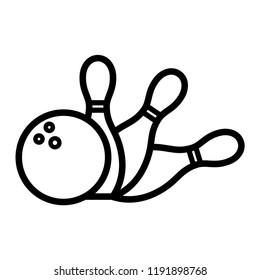 Bowling icon vector logo template