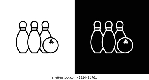 Bowling icon vector logos kit. EPS10
