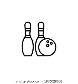 bowling icon in vector. Logotype
