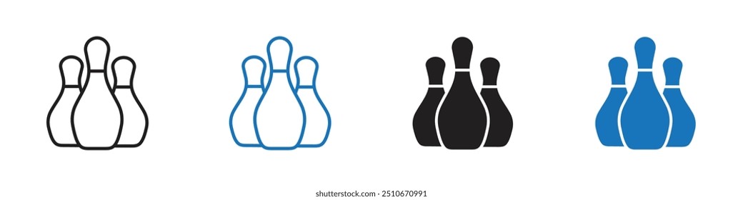 Esquema del conjunto de Vectores de icono de bolos
