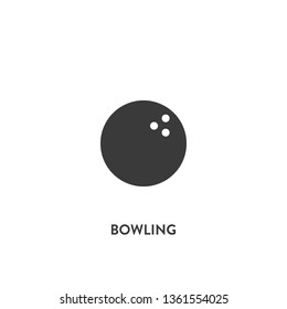 bowling icon vector. bowling sign on white background. bowling icon for web and app