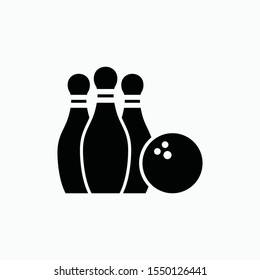bowling icon vector sign symbol isolated