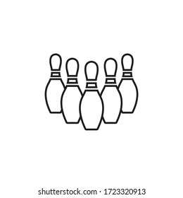 bowling icon vector sign symbol isolated