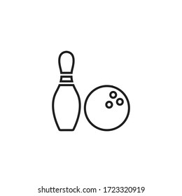 bowling icon vector sign symbol isolated