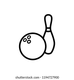 bowling icon vector template