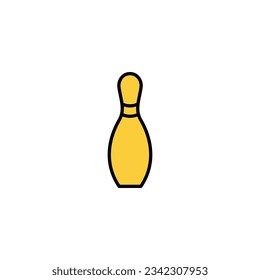 Bowling icon vector for web and mobile app. bowling ball and pin sign and symbol.