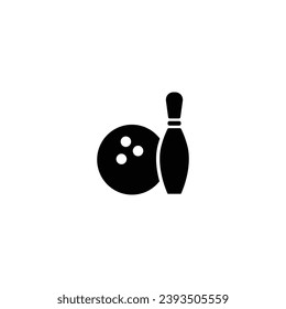 Bowling icon vector for web and mobile apps