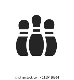 Bowling icon vector,game symbol