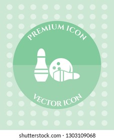 Bowling Icon for Web. Application, Software & Graphic Design.
