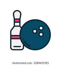 bowling icon for your website, mobile, presentation, and logo design.