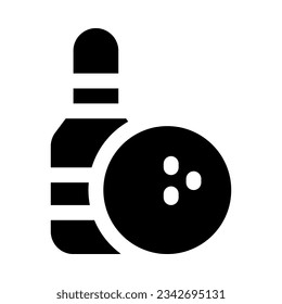 icono de boliche para tu sitio web, móvil, presentación y diseño de logotipo.