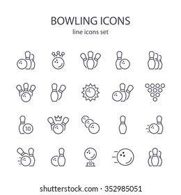 Bowling icons.