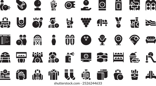 Bowling icons High-Quality Vector Icons Collection with Editable Stroke. Ideal for Professional and Creative Projects.