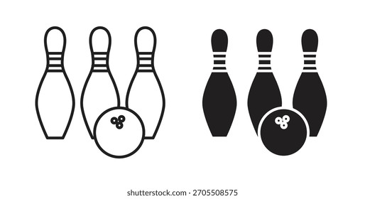 Bowling icons for use web design,logo.Symbol illustration.