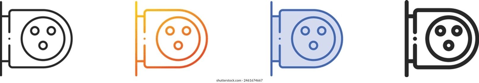 bowling icon.Thin Linear, Gradient, Blue Stroke and bold Style Design Isolated On White Background