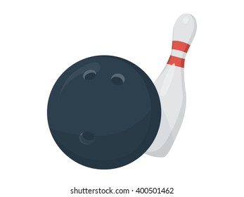 Bowling Illustration - Flat Icon