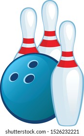 bowling isolated on white background. illustration vector