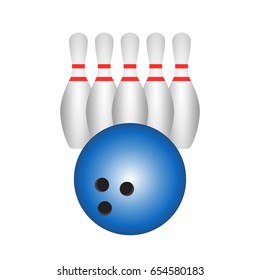 bowling isolated vector