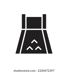 Bowling Lane Filled Icon Vector Illustration