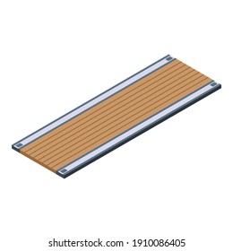 Bowling lane icon. Isometric of bowling lane vector icon for web design isolated on white background