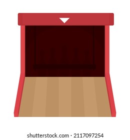 bowling lane icon on white backgorund