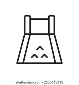 Bowling Lane Outline Icon Vector Illustration