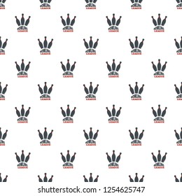 Bowling league pattern seamless vector repeat for any web design