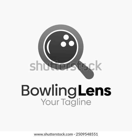 Bowling Lens Logo Design Template. Good for Business, Agency, Community and Organization