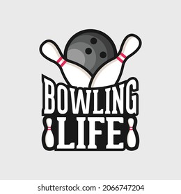 bowling life t-shirt design, bowling t-shirt design, vintage bowling t-shirt design, typography bowling t-shirt design