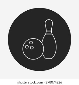 bowling line icon