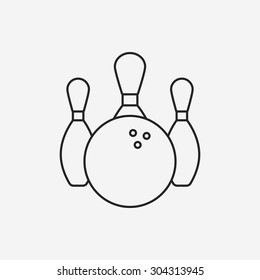 bowling line icon