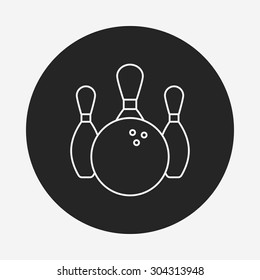bowling line icon