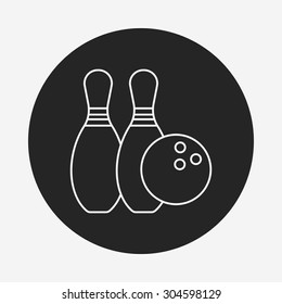 bowling line icon