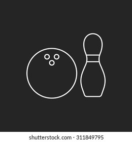 bowling line icon
