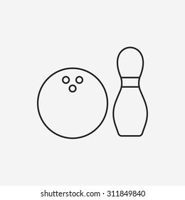 bowling line icon