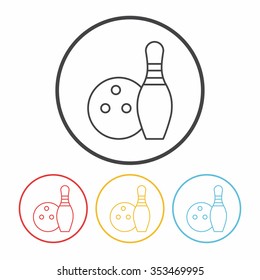 bowling line icon