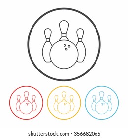 bowling line icon