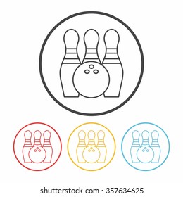 bowling line icon
