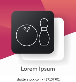 bowling line icon