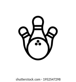 Bowling line icon. bowling logo vector concept