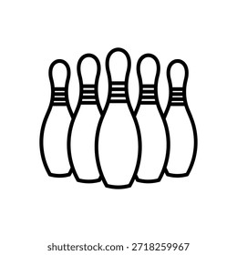 Symbol für Bowlinglinie. Vektorgrafik, eps10.