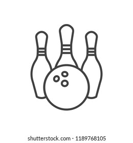 Bowling line icon vector image