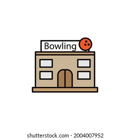 bowling line recolored icon. Signs and symbols can be used for web, logo, mobile app, UI, UX