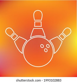 Diseño de la ilustración de fondo del logotipo del boliche.