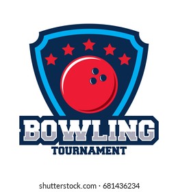 Bowling Championship Logo Icon Template Stock Vector (Royalty Free ...