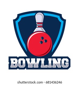 Bowling logo design template