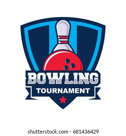 Bowling logo design template