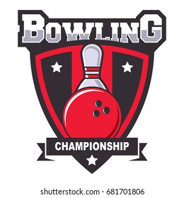 Bowling logo design template